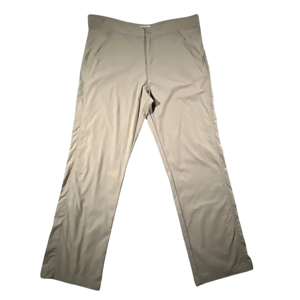Royal Robbins Hiking Pants Women 16 Khaki Nylon Convertable Straight Leg Outdoor